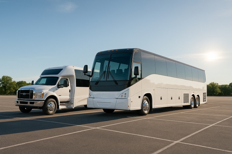 Charter Bus in Orange