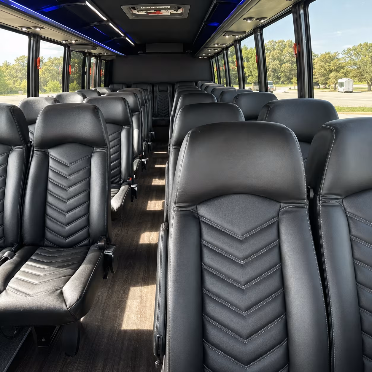 orange long distance transportation onboard seating