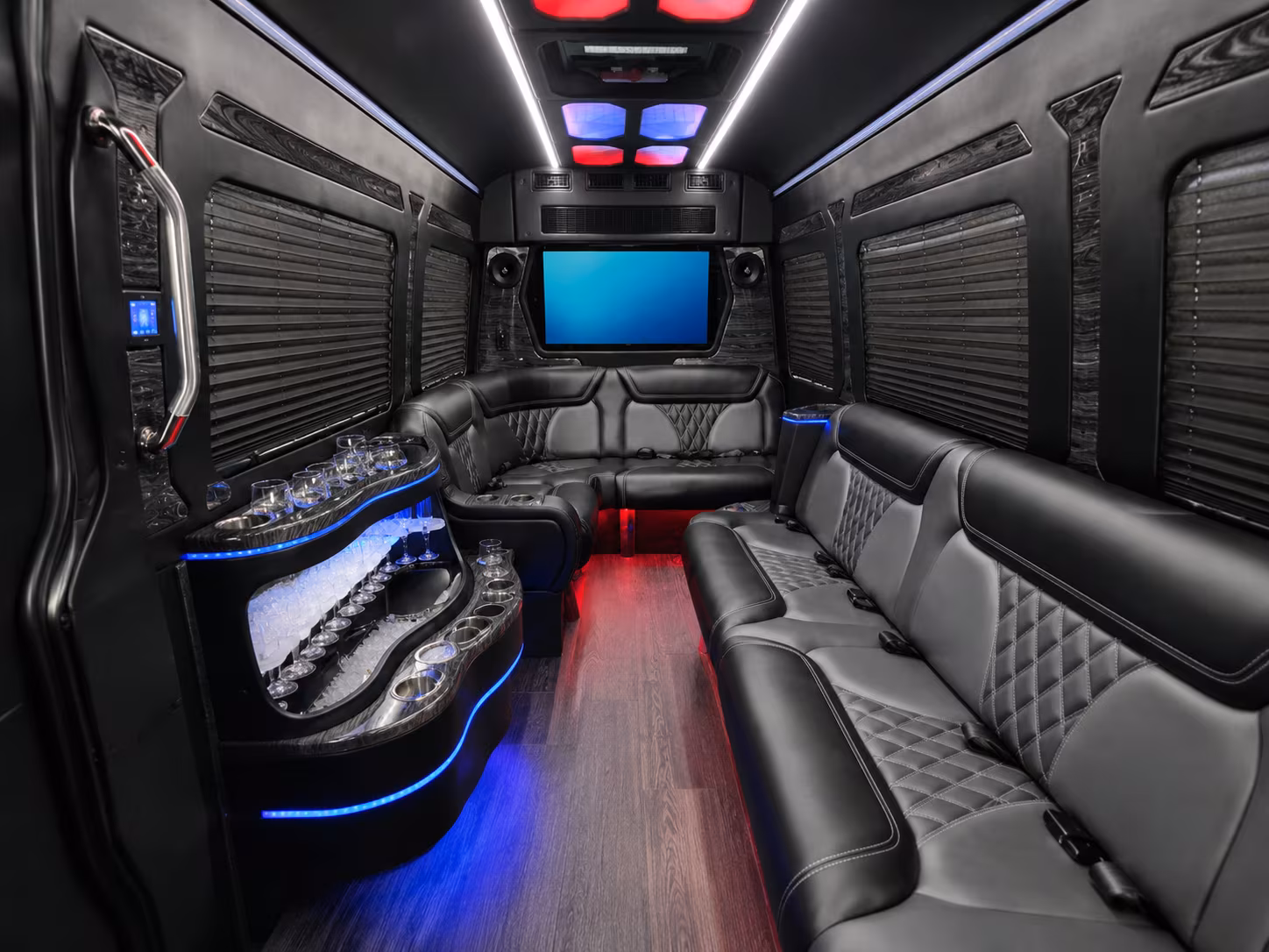 sprinter vans and party buses for bridal parties across orange county